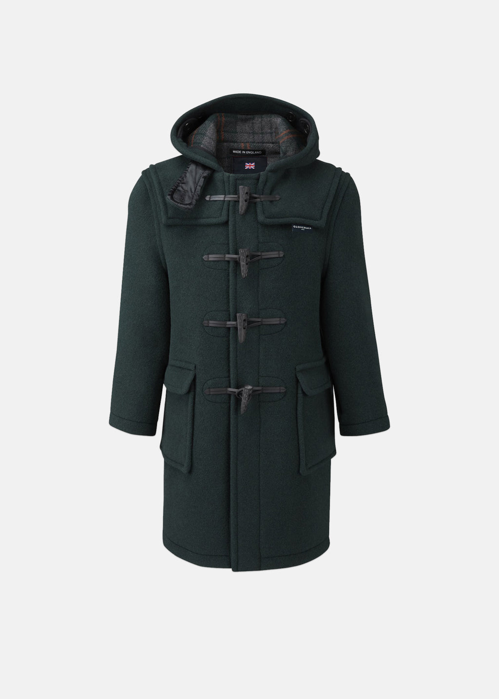 Ppsnabha Gloverall Green Duffle Coat Gloverall Loden Tartan Morris