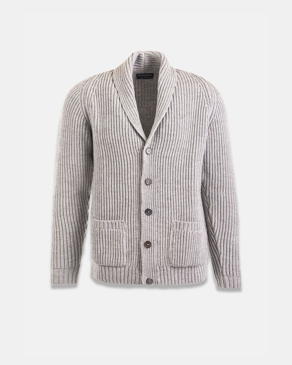 メンズ ショールカラー Cardigan ライトグレー | Gloverall