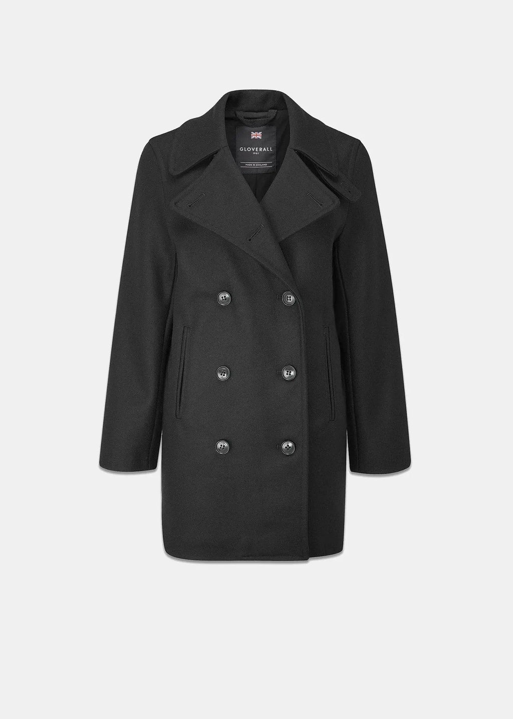 Women #39 s Ellen Peacoat Black Gloverall Women #39 s Ellen Peacoat Black Gloverall