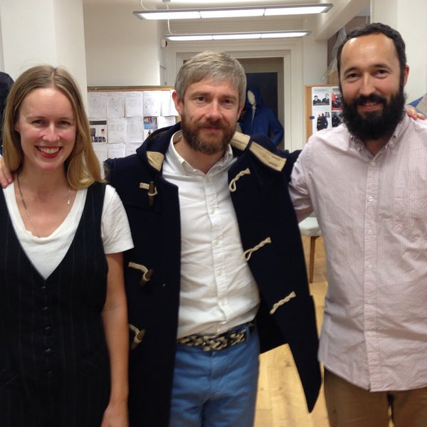 Martin Freeman makes a visit to Gloverall London showroom.