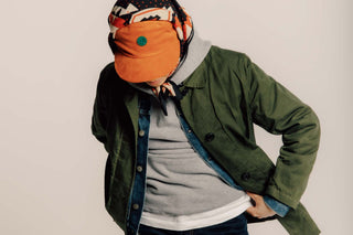 Kennedy Chore Jacket in green over denim