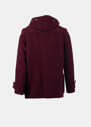 Classic Mid Length Duffle Coat Burgundy Gloverall