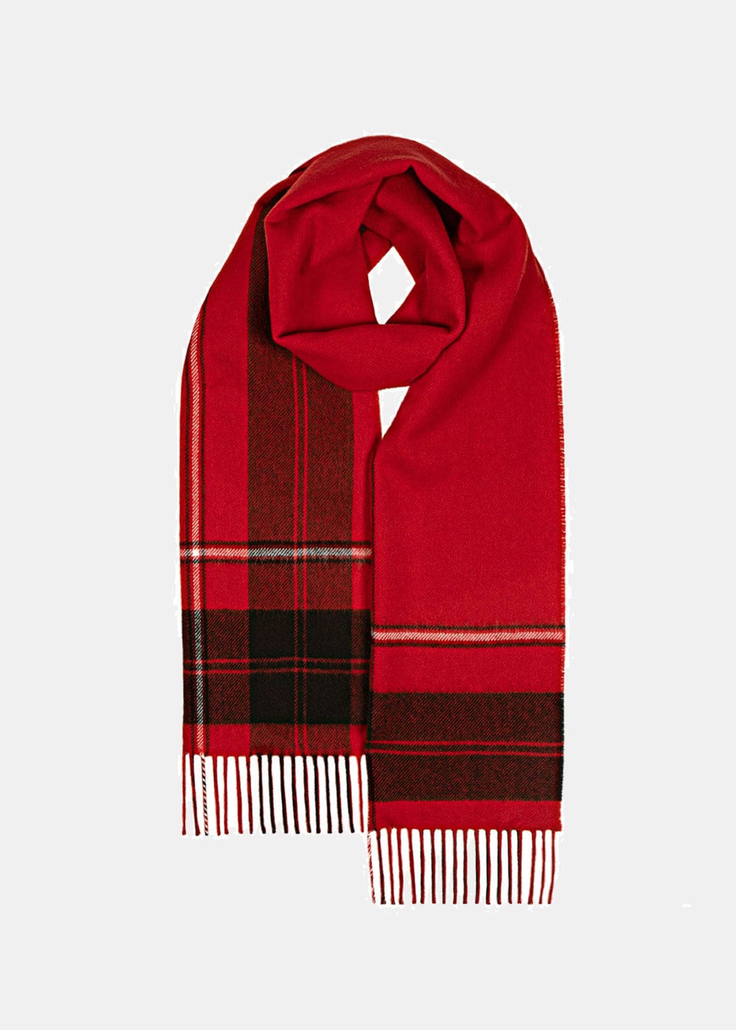 Unisex Oversized Lambswool Scarf Cunningham Red
