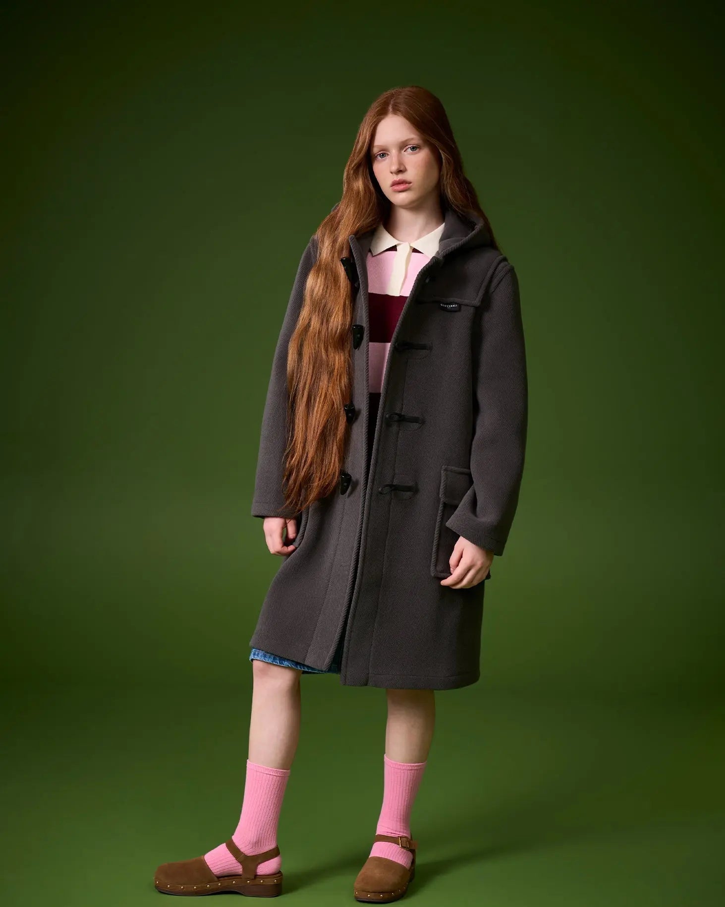 Herringbone Wool Duffle Coat