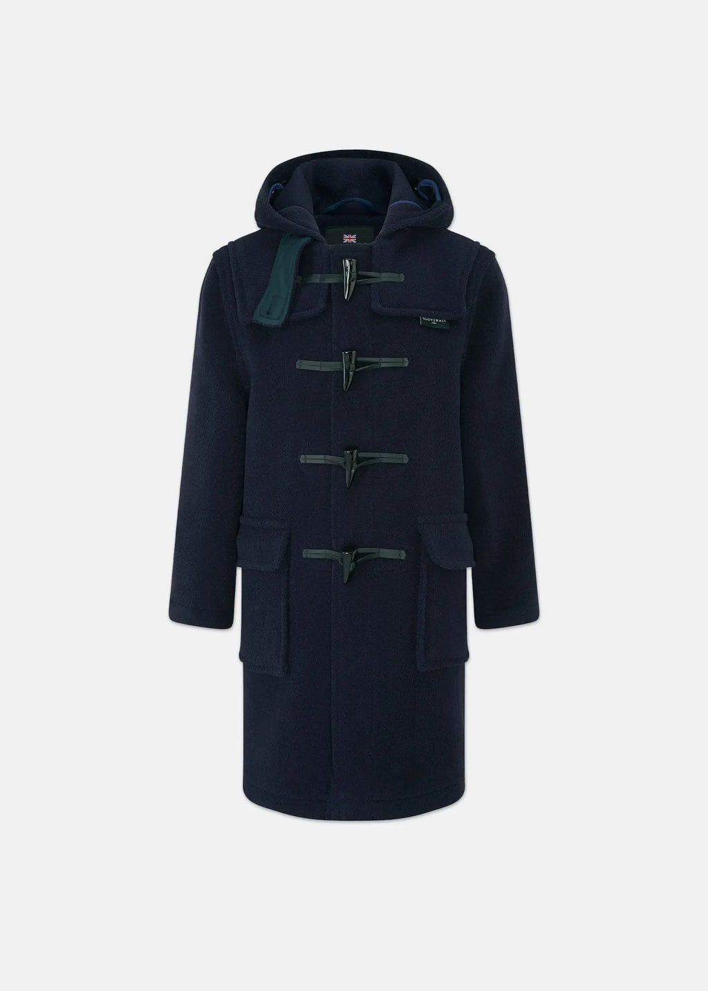Children's Herringbone Wool Duffle Coat Navy – Gloverall