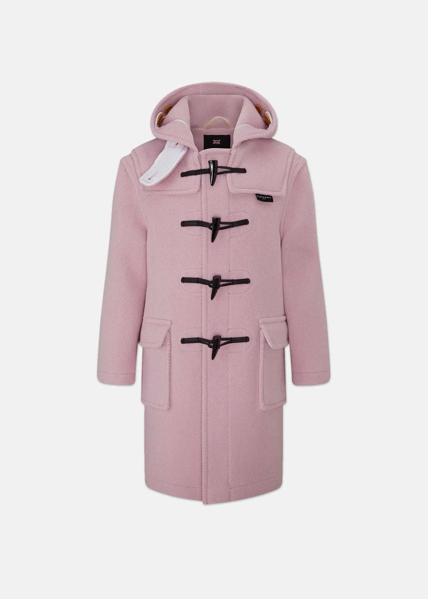Children's Herringbone Wool Duffle Coat Rose – Gloverall