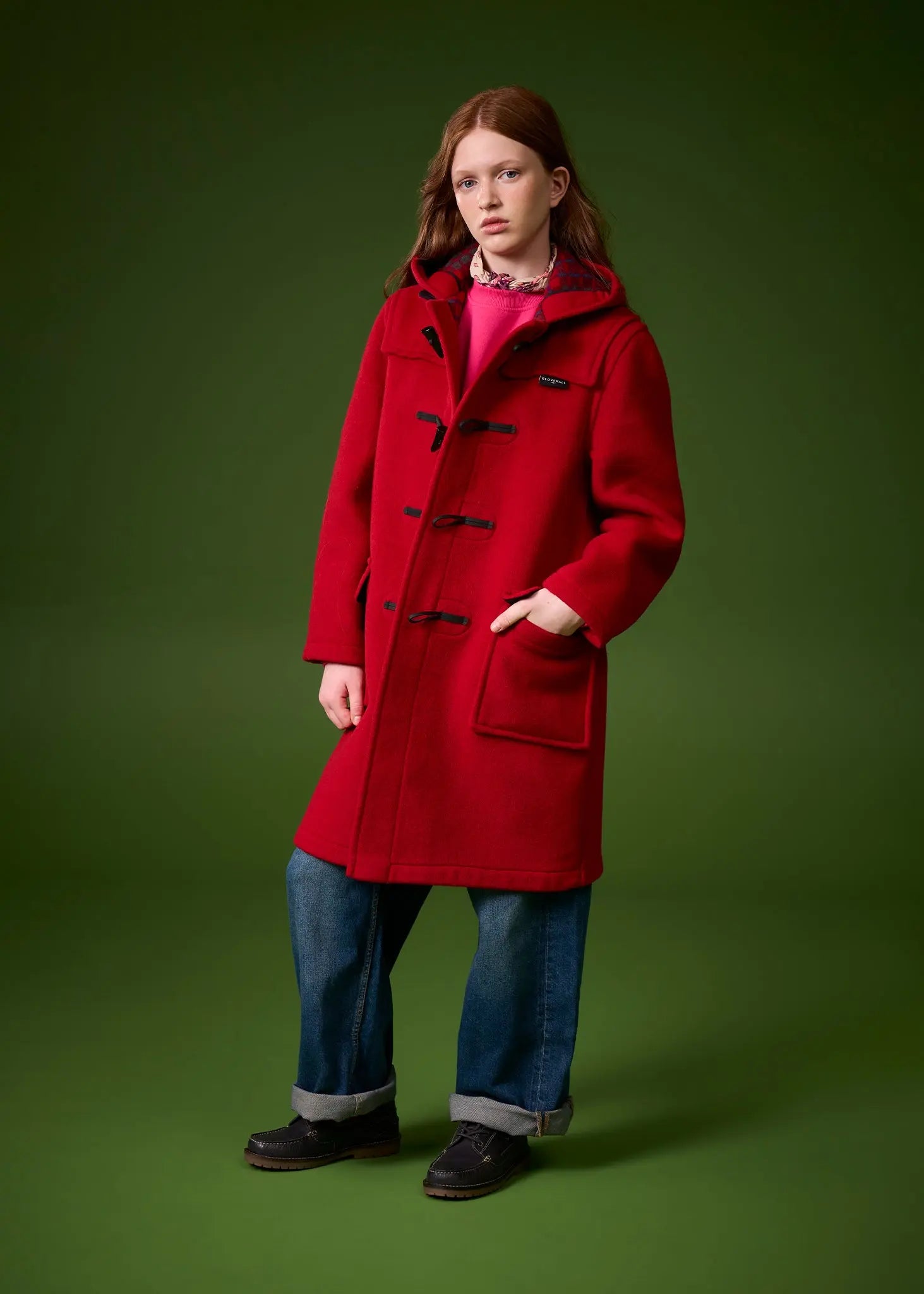 Children's Melton Wool Duffle Coat Red Gloverall – Gloverall
