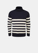 Navy with Ecru Stripes