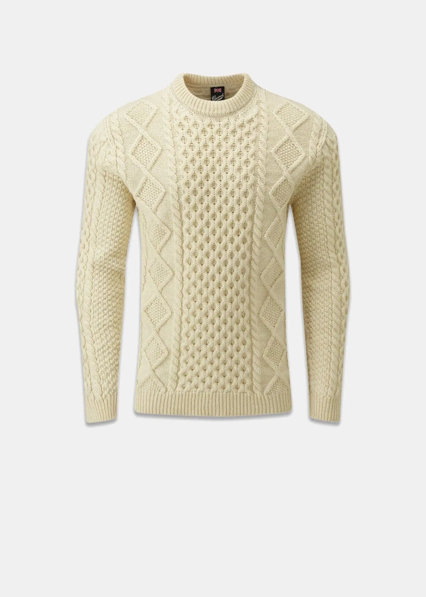 Men's Aran Jumper Ecru Gloverall – Gloverall