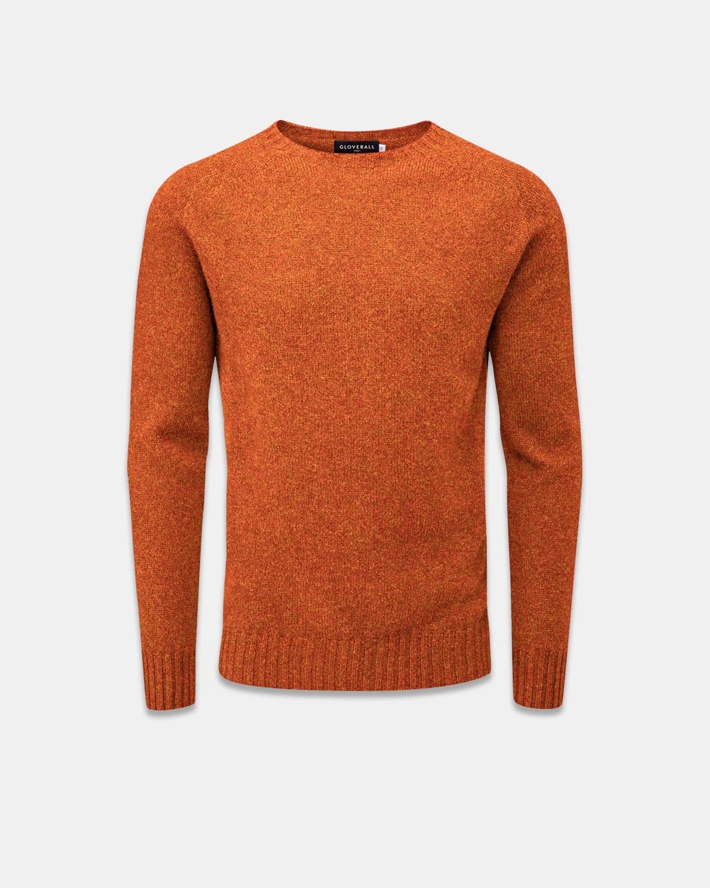 Lambswool Crew Neck Jumper Burnt