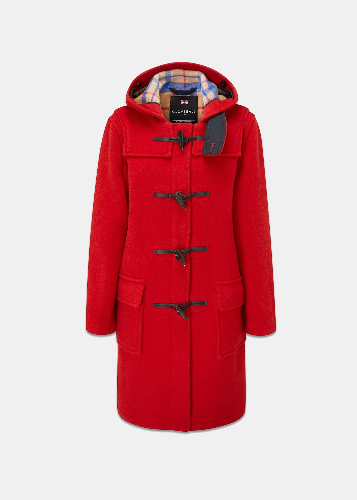 Women's Freda Duffle Coat Red Thomson - Main Image