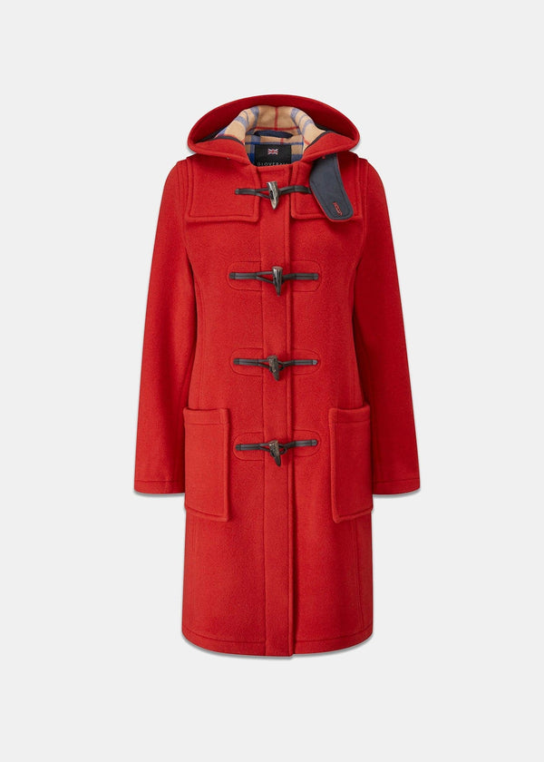 Women's Slim Fit Duffle Coat Red
