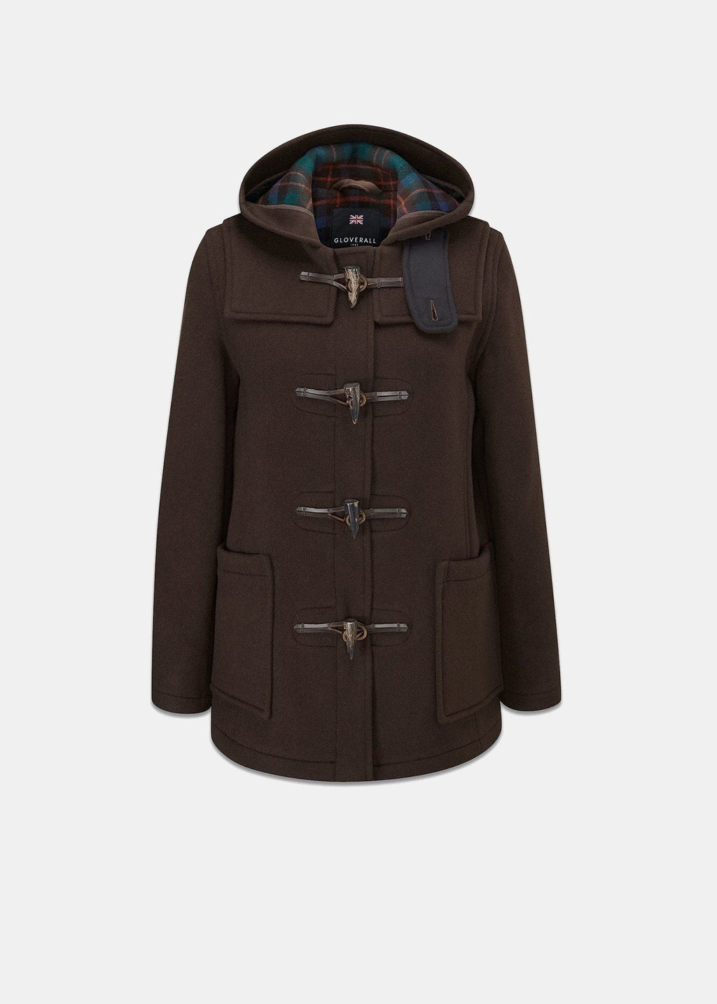 Women #39 s Short Slim Fit Morris Duffle Coat Brown Tartan Gloverall Women #39 s Short Slim Fit Morris Duffle Coat Brown Tartan Gloverall