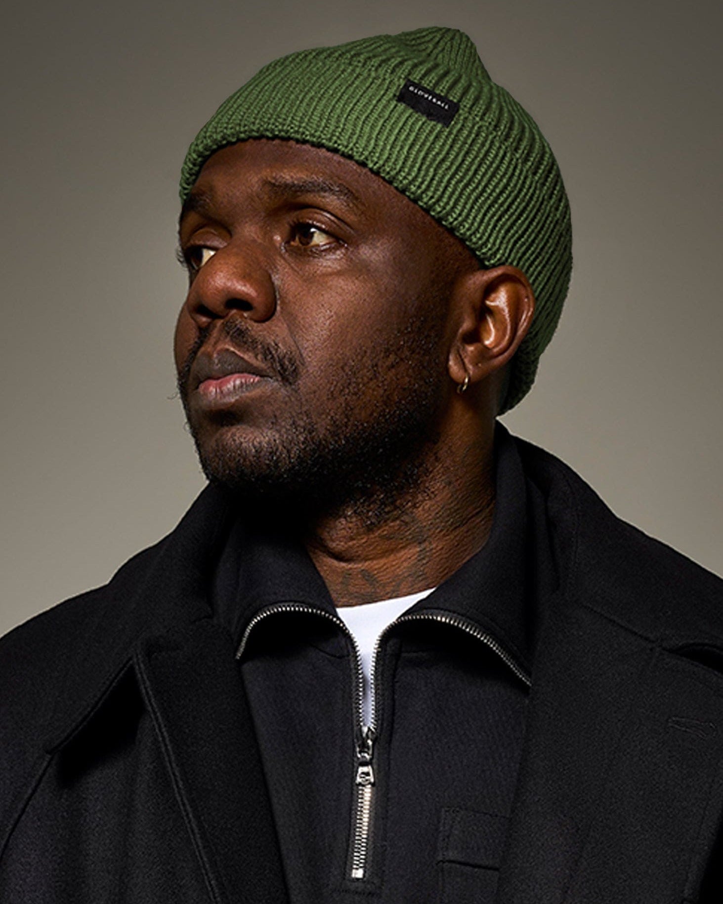 Merino Wool Watch Cap Olive Green