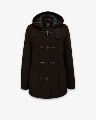 Donna Freda Corto Slim Fit Cappotto con alamari Marrone MacDuff Hunting