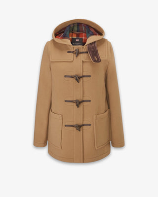 Donna Freda Corto Slim Fit Cappotto con alamari Cammello Buchanan