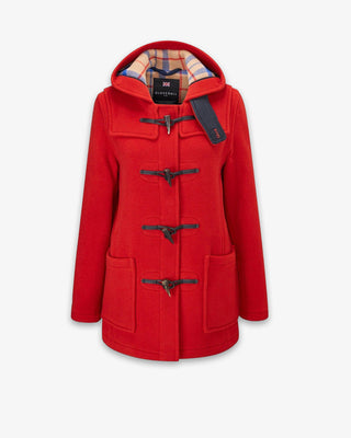 Donna Freda Corto Slim Fit Cappotto con alamari Rosso Thomson