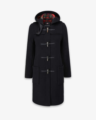 Women's Freda Long Slim Fit Duffle Coat Black Royal Stewart