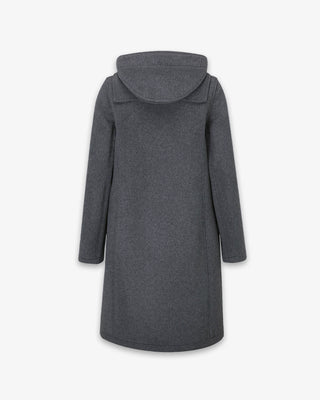 Women's Freda Long Slim Fit Duffle Coat Grey Black Watch