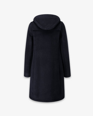 Women's Freda Long Slim Fit Duffle Coat Navy Black Watch