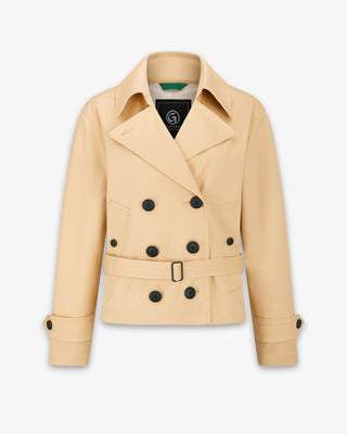 <tc>Damen</tc> <tc>Bacall</tc> Kurz <tc>Trenchcoat</tc> Kamel