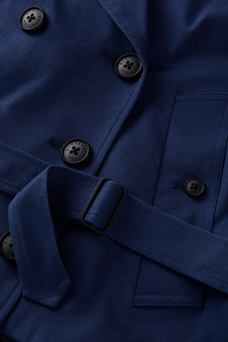Women's Bacall Cropped Trench Navy