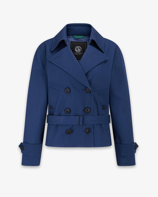 <tc>Damen</tc> <tc>Bacall</tc> Kurz <tc>Trenchcoat</tc> Marineblau