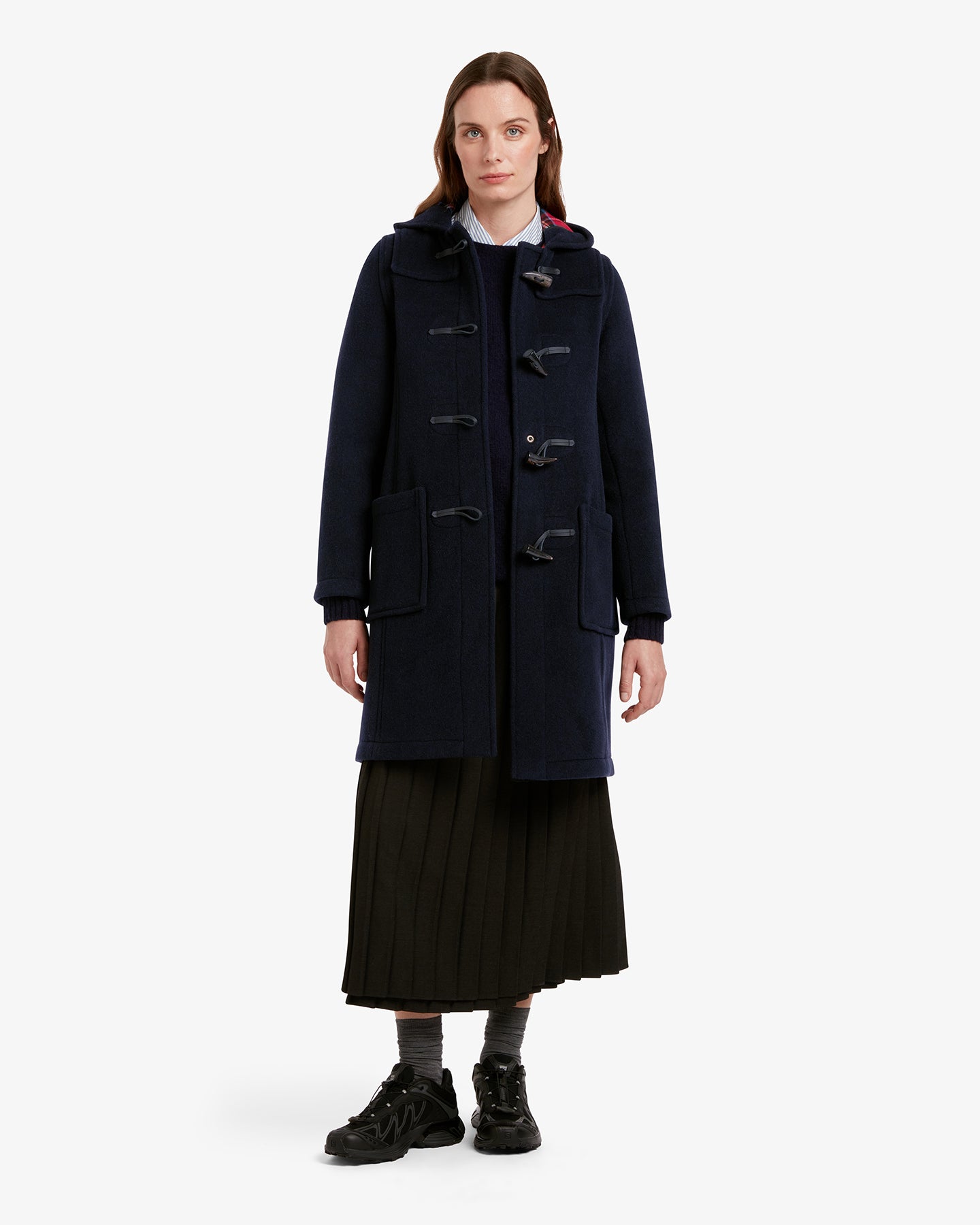 Freda Long Slim Fit Duffle Coat Royal Stewart