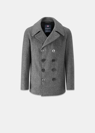 Men's Admiralty Melton Wool Peacoat Grey