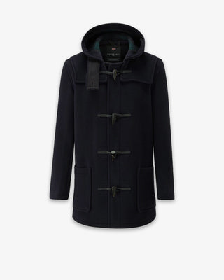 Men's Morris Mid-Length Duffle Coat Navy Black Watch