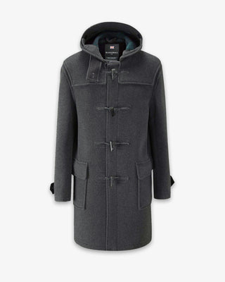 Men's Morris Duffle Coat Grey Black Watch by Gloverall