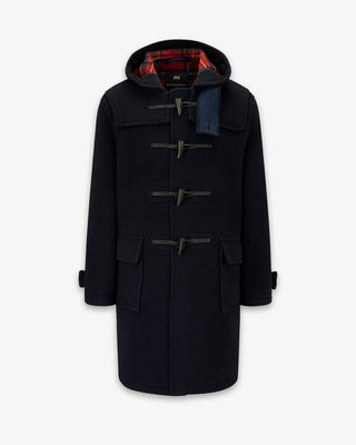 Men's Morris Duffle Coat Navy Royal Stewart by Gloverall