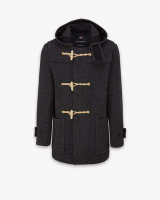 Men's Mid-Length Monty Duffle Coat Charcoal by Gloverall