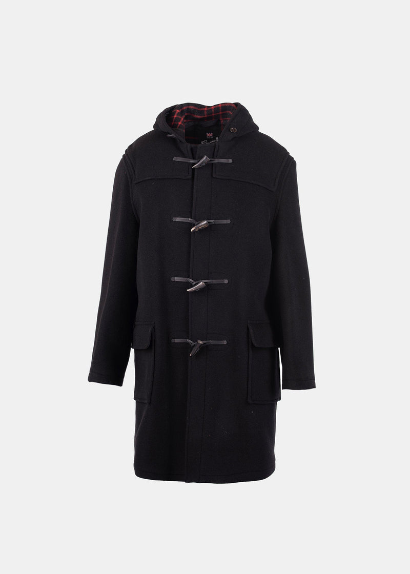 Gloverall Classic Duffle Coat Red Checked Black
