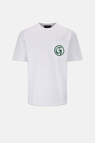 Men's 'G' Print T-shirt White/Green