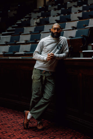 Unisex 'G' Embroidered Sweatshirt Grey