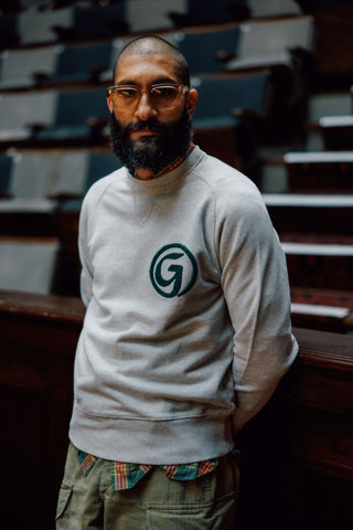 Unisex 'G' Embroidered Sweatshirt Grey