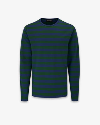 Men's Long Sleeve Top Navy/Green by Gloverall