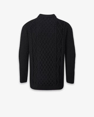 Men's Aran Jumper Black