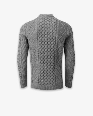 Men's Aran Jumper Grey