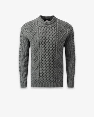 Men's Aran Jumper Grey