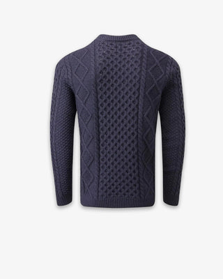Men's Aran Jumper Navy