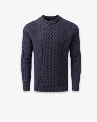 Men's Aran Jumper Navy