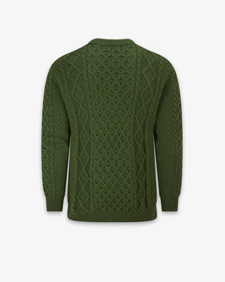 Homme Aran Pull Vert