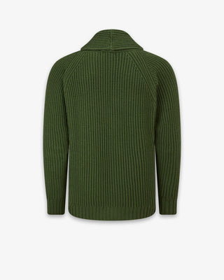 Men's Shawl Collar Cardigan Army Green