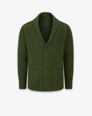 Men's Shawl Collar Cardigan Army Green