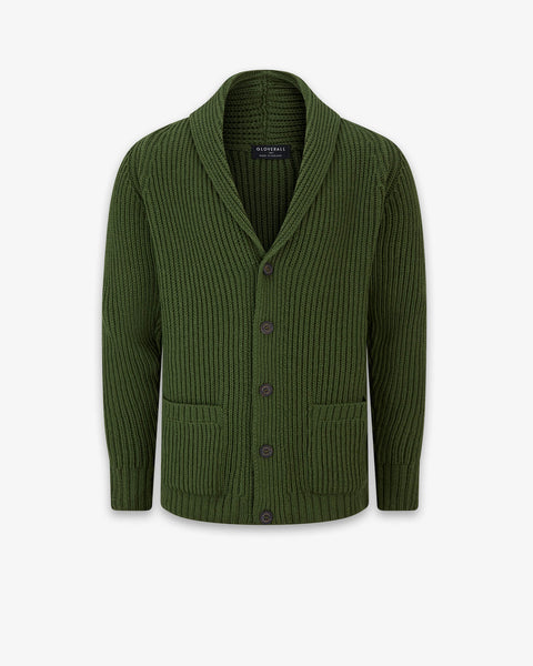 け*ん様 W156 wjk lomond shawl collar cardig Men's Shawl Collar Cardigan Green | Gloverall