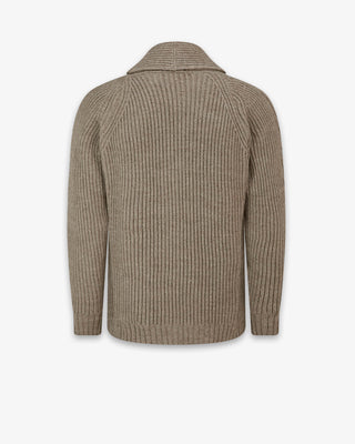 Men's Shawl Collar Cardigan Mushroom