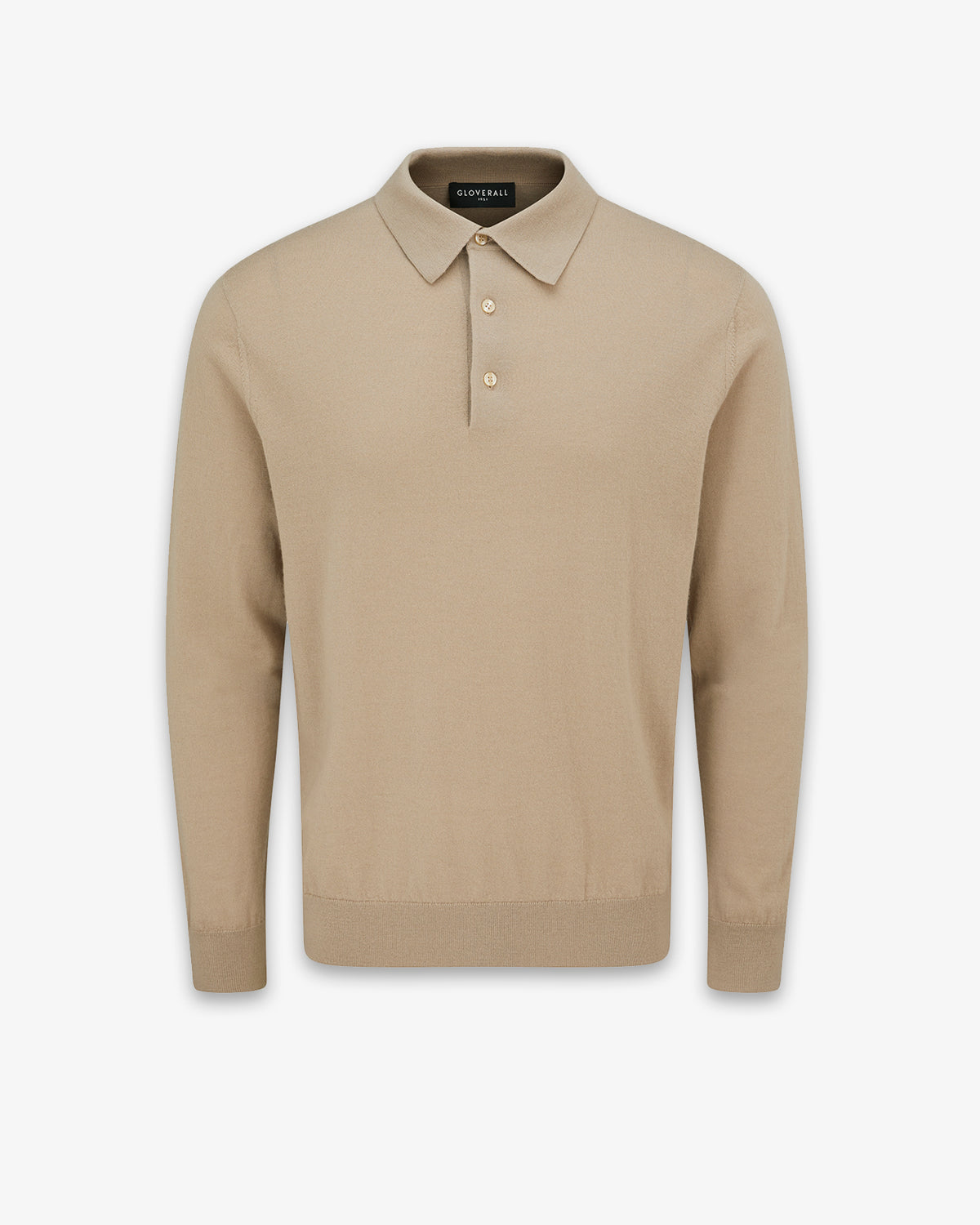 Long Sleeve Knitted Polo Shirt