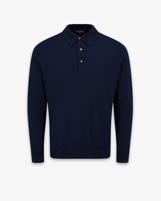 <tc>Uomo</tc> Maglia a Maniche Lunghe <tc>Polo Shirt</tc> Blu Navy